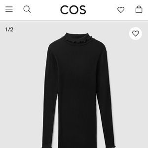 EUROPE ONLY COS Black Turtleneck Long Dress M/L NEW with tag